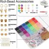 YMSDZHL 6000+PCS Clay Beads Bracelet Making Kit,24 Color DIY Flat Preppy Beads for Friendship Jewelry Making,Polymer Heishi Beads with Charms Gifts for Teen Girls Crafts for Ages 4-12-2