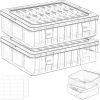 Bead Organizer Box, 60 Pcs Small Clear Plastic Bead Storage Cases, Mini Rectangle Storage Containers with Hinged Lids and Labels for DIY Art Craft Jewelry Bracelet Making-0