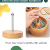 Tilhumt Bead Spinner for Jewelry Making, Effortless Rotating Wooden Clay Bead Spinner with 2 Big Eye Beading Needles and 3000 Seed Beads, Beading Supplies for Making Waist, Bracelets, Necklace-2