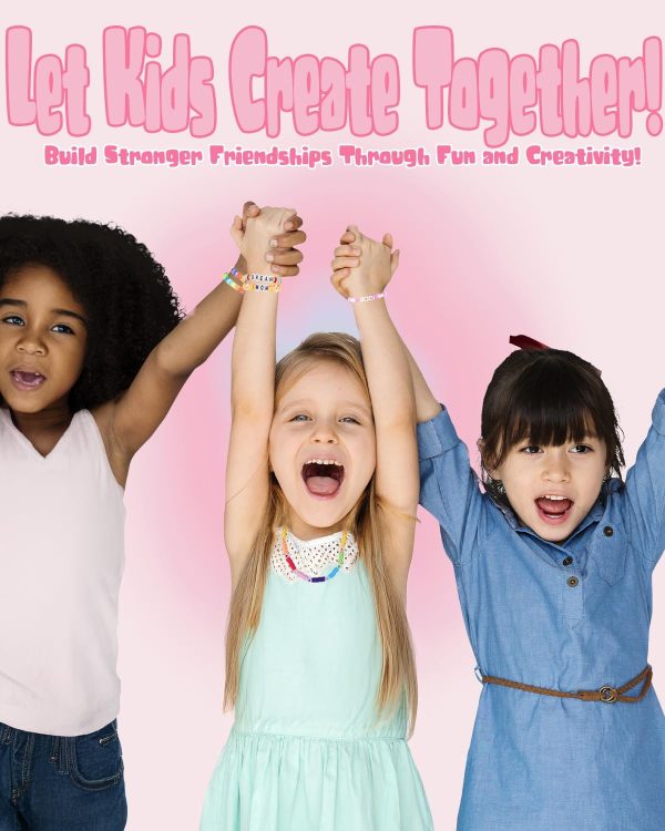 BestNow Clay Beads Bracelet Making Kit Toys for Girls Kids Charms Kit 18 Colors Friendship Bracelet Kit Letter Beads DIY Crafts Teen Girl Gifts Toys for Ages 6 7 8 9 10 11 12-3