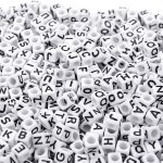Augshy 700PCS White Letter Beads Alphabet Beads for Making DIY (6mm) white fox