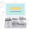 Huhuhero 160Pcs Safety Pins, Large & Small Safety Pins for Clothes Sewing Craft, Nickel Plated Steel Assorted Size Pins Bulk, Art and Craft Supplies (Sliver) huhuhero scissors