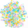 Gxueshan 1000 Pcs Acrylic 9 Color Pony Beads 6x9mm Bulk Glow in The Dark for Necklace, Friendship Bracelet Making, Hair Braids Kandi-1