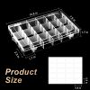 18 Grids Large Plastic Organizer Box with Adjustable Dividers, Clear Compartment Storage Container Tackle Box with Label Stickers for Beads, Crafts, Jewelries, Tools-1