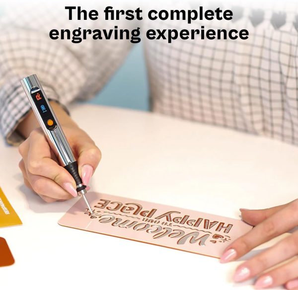 Customizer™ Special Edition Engraving Kit – DIY Starter Set with Engraving Pen, Bits & Materials – Create Personalized Keychains, Magnets & Metal Art – Giftable Craft Kit for Beginners-4