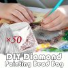 50PCS Diamond Painting Beads Storage Bags – Reusable Ziplock Pouches for DIY Diamond Art, Gem & Bead Organizer, Craft Supplies Storage Accessories storage rack