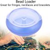 Electric Bead Spinner Bowl, Clamshell Design Easy Bead Loader Bowl, Replaceable Waist Bead Loader Large Capacity, Plastic DIY Beading for Necklaces Bracelets-2