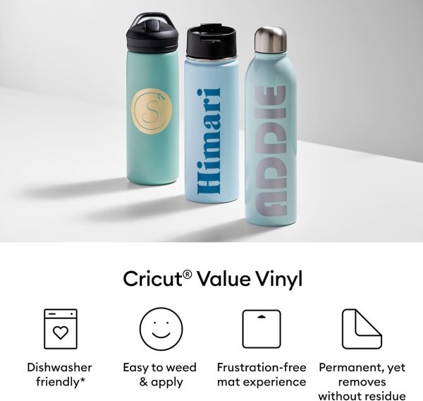 Cricut® Value Permanent Vinyl, Black (12 in x 10 ft)-3