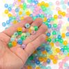 Gxueshan 1000 Pcs Acrylic 9 Color Pony Beads 6x9mm Bulk Glow in The Dark for Necklace, Friendship Bracelet Making, Hair Braids Kandi-3