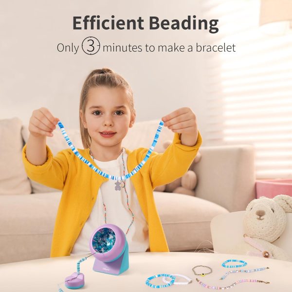 Tilhumt Clay Bead Spinner for Jewelry Making, Automatic Bead Spinner for Clay Beads with 2 Needles and 1 Thread, Electric Bead Loader for Bracelet, Necklace, DIY Craft (Patent Protection)-1