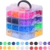 Simetufy 4200Pcs Pony Beads, 24 Colors Kandi Beads Bulk for Bracelets Making Hair Braiding Kandi Friendship Bracelet Craft DIY Jewelry Making Christmas Gifts (Boxed)-0