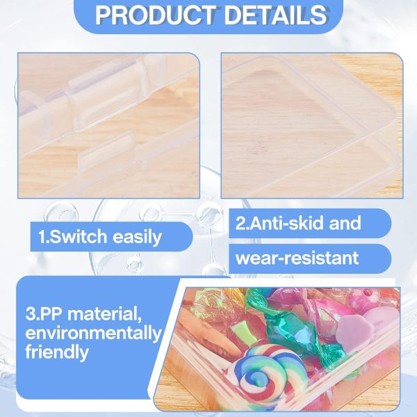 Taiyin 20 Pcs Clear Board Game Tokens Storage Containers Trays Clear Plastic Beads Storage Containers Box Assorted Sizes Storage Boxes Game Components with Lids Pieces, Dice, Tokens, Beads-2