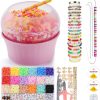 SUNFATT Clay Beads Bracelet Making Kit,Bead Spinner with 4300 PCS Mixed Color Beads Set for DIY Jewelry Making,Bracelets and Necklaces,Adjustable Speed Bracelet Spinner,Crafts for Girls.-0