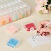 Bead Organizer Box, 60 Pcs Small Clear Plastic Bead Storage Cases, Mini Rectangle Storage Containers with Hinged Lids and Labels for DIY Art Craft Jewelry Bracelet Making-3