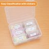 Mathtoxyz Small Bead Organizers and Storage, Clear Storage Containers Rectangle Bead Holder Plastic Cases Transparent Boxes for Nail DIY Craft Making Jewelry Battery Screw-2