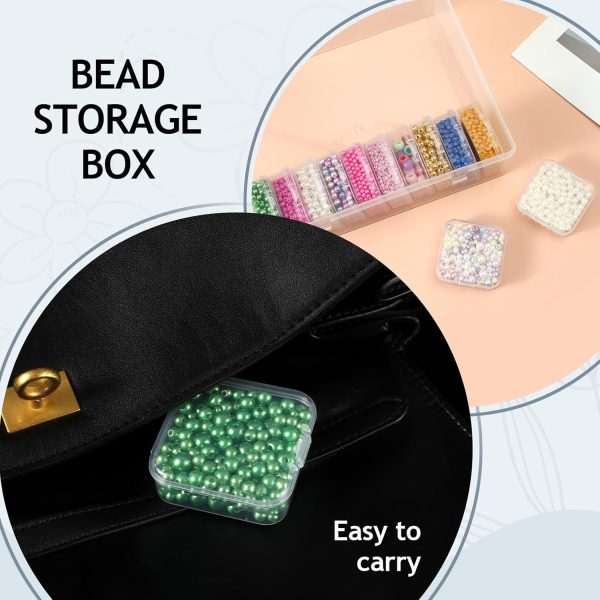 Bead Organizer Box, 30pcs Small Clear Plastic Storage Containers, Craft Storage Box Features Hinged Lid and Labels, Mini Boxes for Bracelets, Jewelry, Diamonds, Clay Beads, Screws, Seeds, Small Parts-4