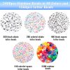 Quefe 3960pcs Pony Beads for Friendship Bracelet Making Kit 48 Colors Kandi Beads Set, 2400pcs Plastic Rainbow Bulk and 1560pcs Letter Beads with 20 Meter Elastic Threads for Craft Jewelry Necklace-2