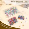 Clear Plastic Storage Containers, Mini Rectangular Organizer Boxes with Hinged Lids, 36 Pack Mixed Sizes, for Beads, Jewelry, Art Craft-2