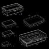 Clear Plastic Storage Containers, Mini Rectangular Organizer Boxes with Hinged Lids, 36 Pack Mixed Sizes, for Beads, Jewelry, Art Craft-1