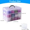 VTG Bead Organizer Box, 84 Pcs Small Organizers, 3-Tier Bead Storage Containers Portable Organizer and Storage Box Stackable Plastic Cases for Bracelet Making DIY Jewelry Nail Charms boxing