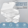 Bead Organizer Box, 30pcs Small Clear Plastic Storage Containers, Craft Storage Box Features Hinged Lid and Labels, Mini Boxes for Bracelets, Jewelry, Diamonds, Clay Beads, Screws, Seeds, Small Parts-2