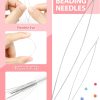 FIVEIZERO 87 Pcs Beading Needles Set – 3 Types: 6 Sizes Big Eye Seed Bead Needle & 6 Sizes Long Straight, Collapsible Twisted Flexible Needle, Beading Needles for Jewelry Making-3