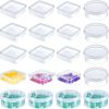 Taiyin 20 Pcs Clear Board Game Tokens Storage Containers Trays Clear Plastic Beads Storage Containers Box Assorted Sizes Storage Boxes Game Components with Lids Pieces, Dice, Tokens, Beads clear