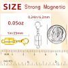 Magnetic Necklace Clasp with Lobster Clasp,14K Gold and Silver Magnetic Jewelry Clasps for Necklace Extender Bracelet Closures-1