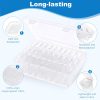 Bead Organizer Box, 60 Pcs Small Clear Plastic Storage Containers with Hinged Lid, Mini Craft Boxes for Beads, Jewelry Making, Diamond Painting, Nail Art, Screws and Small Parts Organization-4