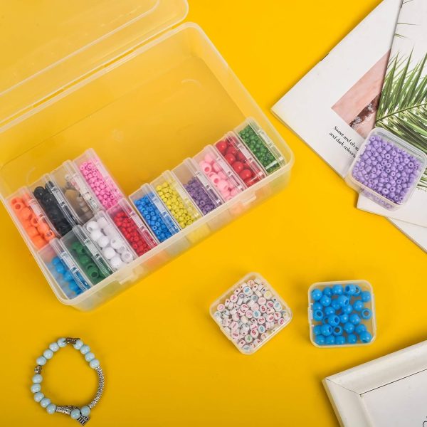 Bead Organizer Box, 30pcs Small Clear Plastic Storage Containers, Craft Storage Box Features Hinged Lid and Labels, Mini Boxes for Bracelets, Jewelry, Diamonds, Clay Beads, Screws, Seeds, Small Parts small talk