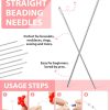 FIVEIZERO 87 Pcs Beading Needles Set – 3 Types: 6 Sizes Big Eye Seed Bead Needle & 6 Sizes Long Straight, Collapsible Twisted Flexible Needle, Beading Needles for Jewelry Making-4