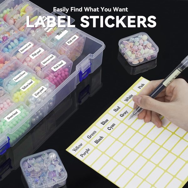 DILIBRA Bead Organizer Box, 138Pcs Small Bead Organizers and Storage Plastic Cases, Mini Clear Storage Containers Boxes with Hinged Lid for Diamond Painting Accessories, Seed, Jewelry, DIY Craft-4