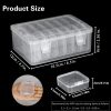 Mathtoxyz Small Bead Organizers, 15 Pieces Plastic Storage Cases Mini Clear Bead Storage Containers Transparent Boxes with Hinged Lid and Rectangle Clear Craft Supply Case-1
