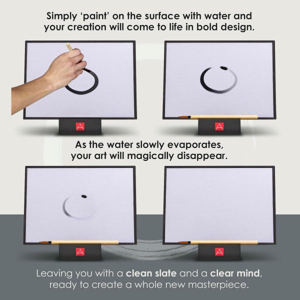 Buddha Board – The Original Water Painting Board for Mindfulness & Creativity – Unique Gift for Artists, Adults & Kids – Mess-Free Zen Art Supplies-3