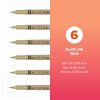 SAKURA Pigma Micron Fineliner Pens - Archival Black Ink Pens - Pens for Writing, Drawing, or Journaling - Assorted Point Sizes - 6 Pack-1