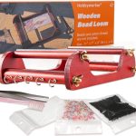 hobbyworker The Wooden Bead Loom Kit with Tweezer and 3 Bags Seed Beads for Jewelry Making Tool,Make Bracelets Necklaces Keychains and Belts-0