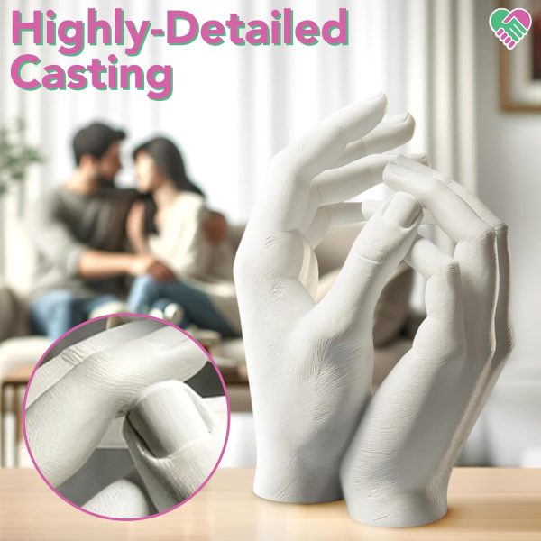 Luna Bean Hand Casting Kit – The Original Hand Mold Kit for Couples – Christmas Gifts for Women, Bridal Shower, Wedding, Engagement Gifts Her Him Anniversary Men Mom Wife Husband Boyfriend Girlfriend-4