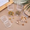BEIQIYA 6pcs Clear Plastic Ear Plug Cases, 1.8cm Thicken Mini Jewelry Storage Cases, Small Portable Square Bead Storage Box Organizer for Earplugs Necklaces Handicrafts-3