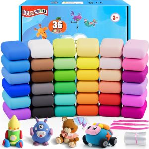 ifergoo Air Dry Clay, 36 Colors Magic Foam DIY Molding Clay for Slime add ins & Slime Supplies, Easy to use, Great Gift for Kids-0