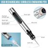 Electric Engraving Pen with 37 Bits, USB Rechargeable Cordless Engraving Machine, Portable DIY Rotary Engraver for Jewelry Wood Glass Stone Carving (Silver)-1