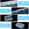 12 Pieces Small Clear Plastic Beads Storage Container and Organizer Transparent Boxes with Hinged Lid for Storage of Small Items, Jewelry, Diamonds, DIY Art Craft Accessory (3.35 x 2.17 x 1 Inch) plasticity