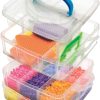 Perler Bead Large Organizer Stackable Storage Container Bead Trays, 3pc.-2