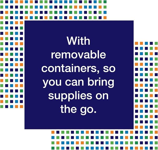 Elizabeth Ward Bead Storage Solutions Plastic Storage Tray and Bead Organizer with 78 Containers of Various Sizes, Tray, and Lid for Beads, Clear-4