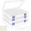 DILIBRA Bead Organizer Box, 138Pcs Small Bead Organizers and Storage Plastic Cases, Mini Clear Storage Containers Boxes with Hinged Lid for Diamond Painting Accessories, Seed, Jewelry, DIY Craft organizer