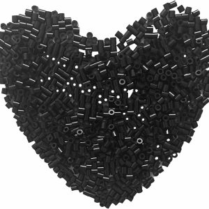 1000Pcs Fuse Beads - 5mm Black Melting Beads for Crafts, Hama Bead Bulk Refill Kit.-0