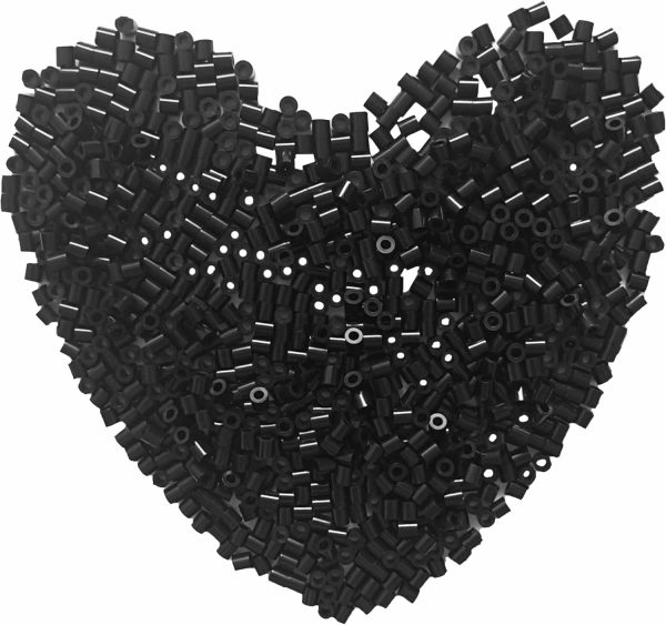 1000Pcs Fuse Beads - 5mm Black Melting Beads for Crafts, Hama Bead Bulk Refill Kit.-0