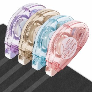Glue Tape for Scrapbooking, Scrapbook Tape 4 Pcs, Double Sided Tape Roller for Crafts, 26 Ft x 0.31 In Tape Runner, Junk Journal Supplies, Scrapbook Supplies & Craft, Photo, Tape for Gift Wrapping.-0
