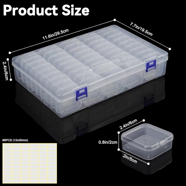 DILIBRA Bead Organizer Box, 138Pcs Small Bead Organizers and Storage Plastic Cases, Mini Clear Storage Containers Boxes with Hinged Lid for Diamond Painting Accessories, Seed, Jewelry, DIY Craft dilibra display cabinet