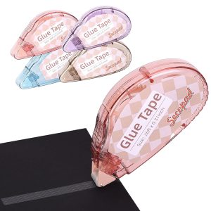 Scrapbook Tape, 4 Pack Double Sided Tape Roller for Crafts, Adhesive Glue Runner Scrapbooking Supplies Journaling School Office Teacher Supplies for Kids and Adults, 0.3IN x 26FT-0