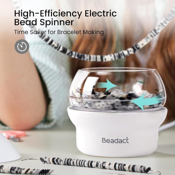 Beadact Bead Spinner for Bracelet Making Kit, 3 Boxes Black White & Gold Clay Beads with Bead Spinner, Friendship Bracelet Making Kit for DIY Crafts with Spacer Beads and Charms,Gift for Bead Lovers-3